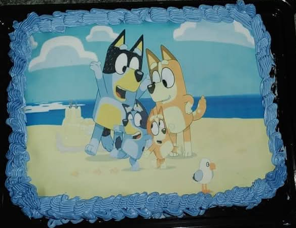 cartoon themed cake